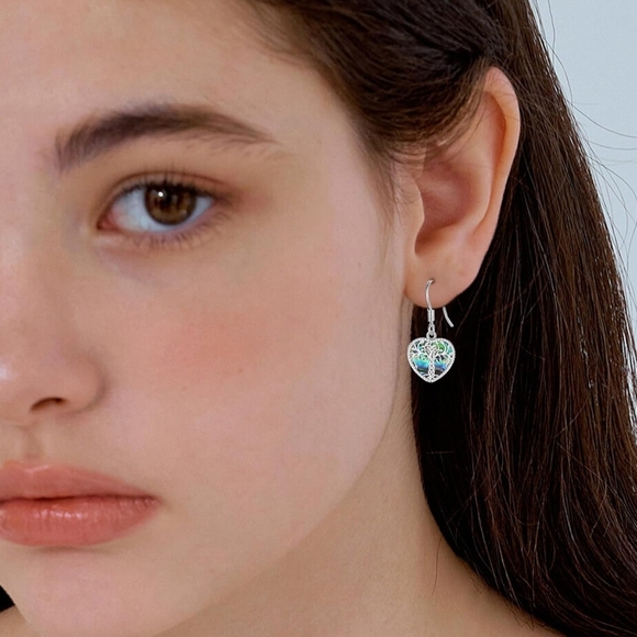 Sterling silver tree of life earrings Nwb - Picture 5 of 6